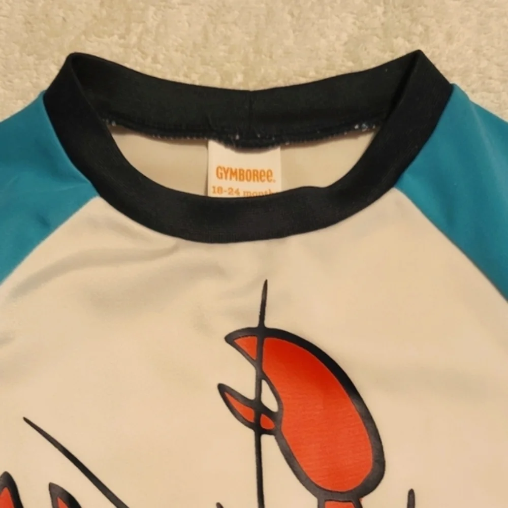 Gymboree Unisex Kids Swim Rashguard with Lobster Graphic